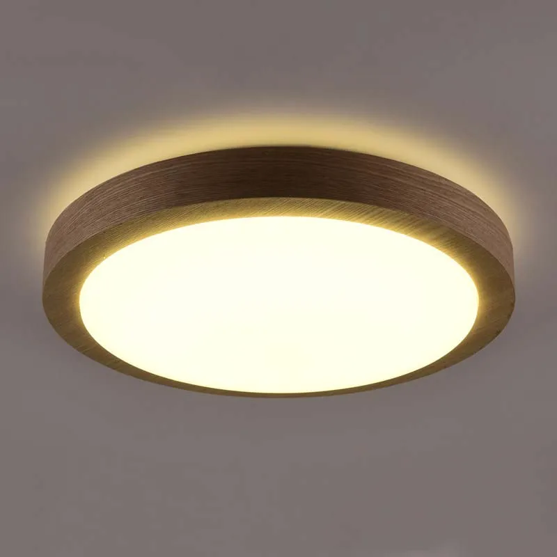 

Modern LED Wood Ceiling Lights In Round Shape lamparas de techo For Bedroom Balcony Corridor Kitchen Lighting Fixtures