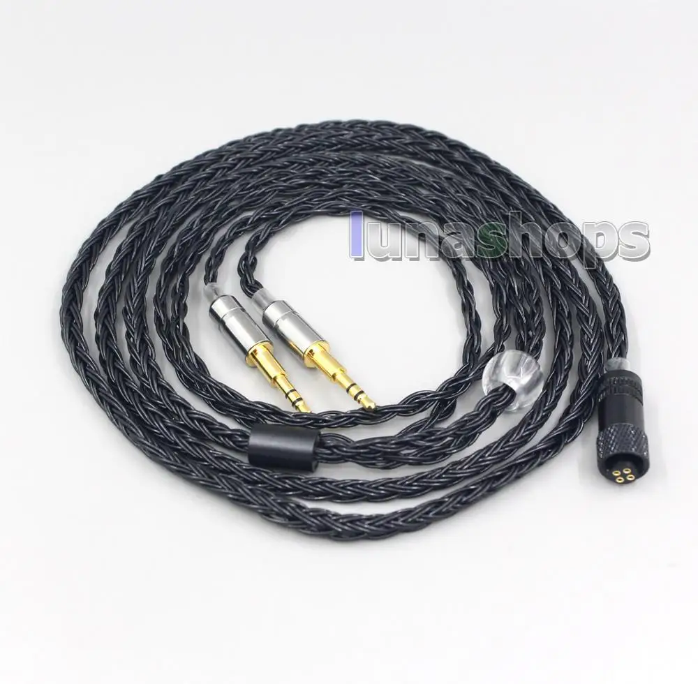 16 Core Black OCC Awesome All In 1 Plug Earphone Cable For Hifiman HE560 HE 350 HE1000 V2 Headphone 2 5mm pin LN006973