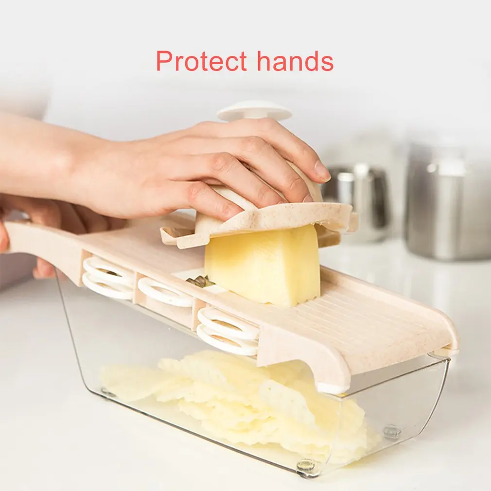 

New Vegetable Fruit Cutter with Steel Blade Mandoline Slicer Potato Peeler Carrot Grater Vegetable Slicer Kitchen Tool