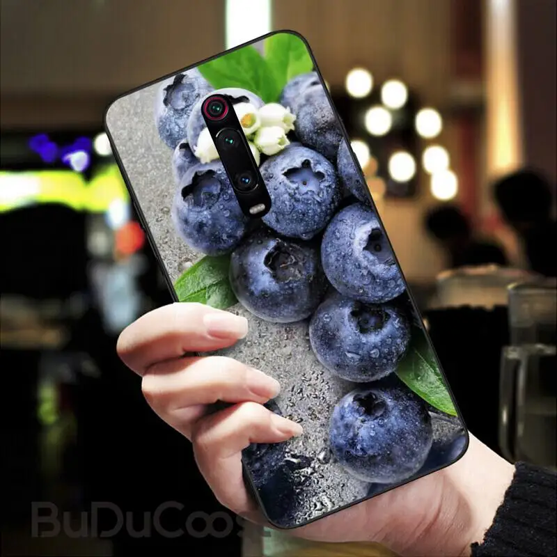 CUCI Blueberry fruit Bling Cute Phone Case For Redmi 6 4X 7 7A 8 GO K20 Note 4 4X 5 5A 6 6 Pro 7 8 8pro