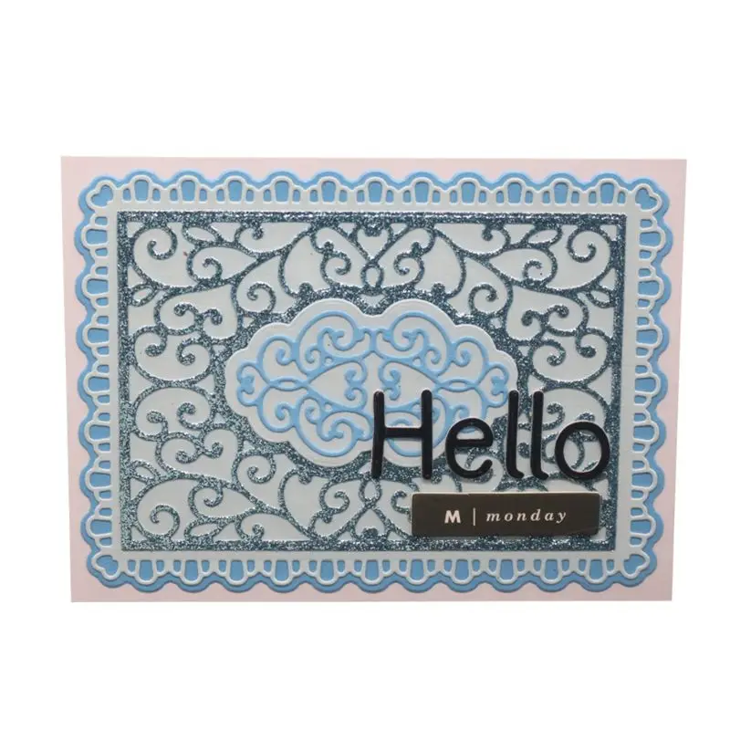 

Invitation Lace Metal Cutting Dies Stencil DIY Scrapbooking Album Stamp Paper Card Embossing Decor Craft