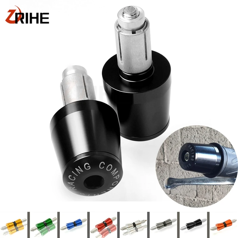 

1 Pair 7/8" 22MM Universal Motorcycle Handlebar Grips Handle Bar Cap End Plugs For SUZUKI GS500 GS 500 1989-2008 1990 1991 1992