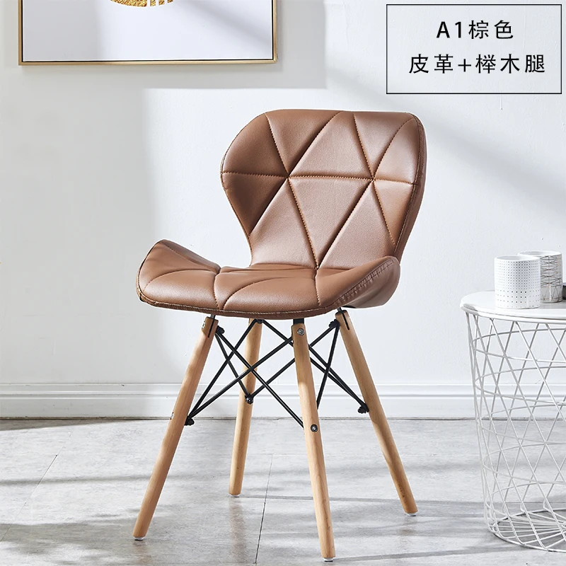 Стул Eames, современный простой стол, стул для семьи, для столовой, задний стул, компьютерный стул, стул, стул из твердой древесины, скандинавский обеденный стул - Цвет: see chart