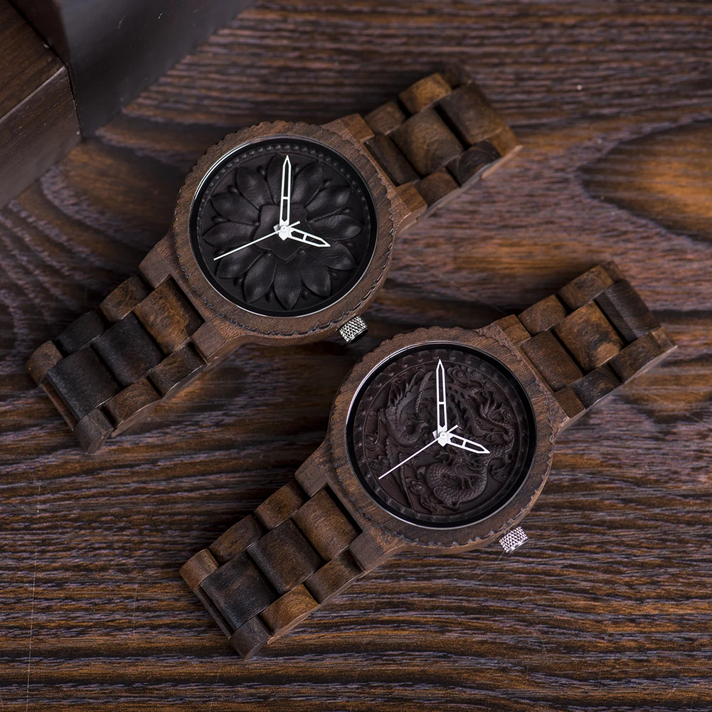 Japan Movement Wood Watch Men BOBO BIRD Quartz Wristwatches Top Brand Luxury Man Clock Fashion Drop Shipping Custom Dropshipping | Наручные