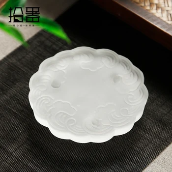 

Glass pot bearing dry bubble table tea plate, glass purple clay pot, pot pad, Japanese pot holder, saucer, base, tea set accesso