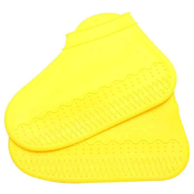 Силиконовые водонепроницаемые чехлы для обуви на открытом воздухе для езды на велосипеде и путешествий, противоскользящие непромокаемые износостойкие галоши - Цвет: Желтый цвет