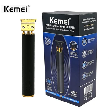 

In Stock Kemei 1971 Pro Li T-Outliner Skeleton Heavy Hitter Cordless Trimmer Men Baldheaded Hair Clipper Finish Cutting Machine