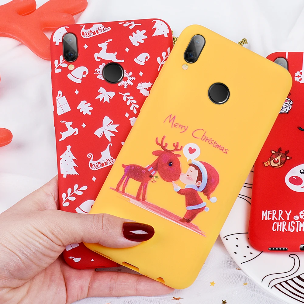 

Christmas Red Slim Cover For Xiaomi Redmi K20 Note 6 7 8 Note8 Note7 Pro TPU Cartoon Girly Cover For Xiaomi Mi 8 9 SE 9T Pro