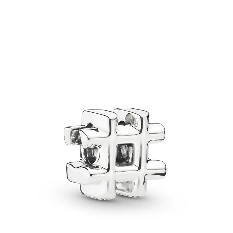 5PCS-New-Rose-Gold-Silver-Charms-Number-Sign-Logo-Symbol-Beads-Fit-Original-Pandora-Bracelets