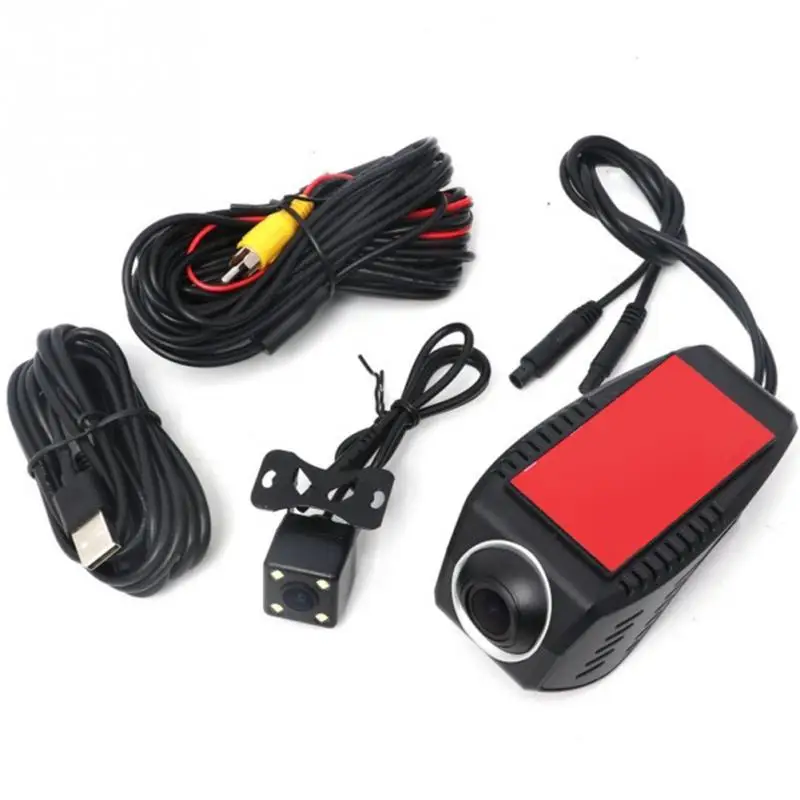 Авто Голосовое управление автомобиля HD водонепроницаемый USB видеорегистратор ночное видение анти туман Невидимый заднего вида видео двойной объектив