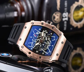 

gold case Luxury RM Men Waterproof Watch Male Watches Automatic Man Wristwatches Clock Gift Best Gifts for Men