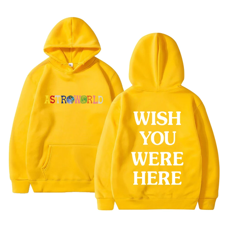 

TRAVIS SCOTT ASTROWORLD WISH YOU WERE HERE HOODIES fashion letter ASTROWORLD HOODIE streetwear Man woman Pullover Sweatshirt