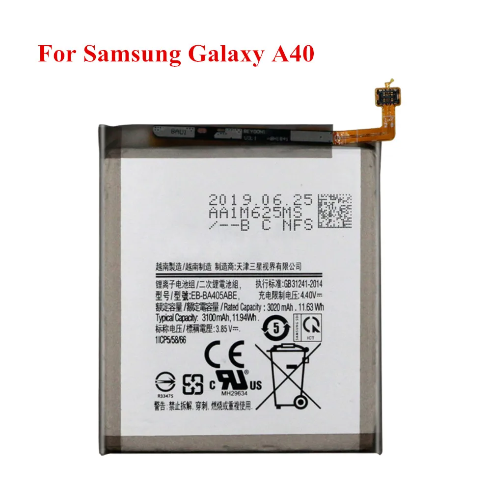 EB-BA405ABE Ознакомительные данные о EB-BA750ABU EB-BA505ABN EB-BA405ABE Батарея для samsung A7 батареи Relacement A50 A505F A40 литий-полимерный аккумулятор - Цвет: EB-BA405ABE