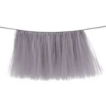 Ручная работа, мягкие Тюлевая оборка для стола контраст Цвет лоскутное платье-пачка скатерть на стол детская игрушка в ванную для дня рождения, Хэллоуина Декор