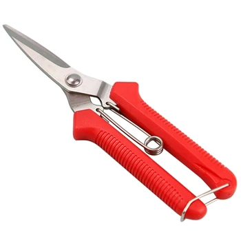 

BMBY-Gardening Hand Pruner Garden Scissors Pruning Shears Micro-Tip Pruning Snips Leaf Trimmer Straight Florist Scissor For Plan