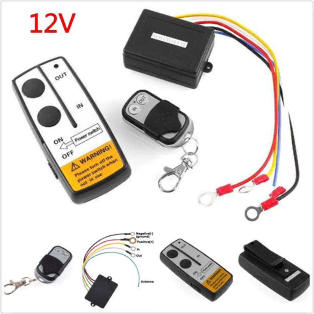 

1 set 12V Winch Wireless Remote Control Controller Fits For Jeep Truck ATV atv winch Control Switch Waterproof Car Accessories