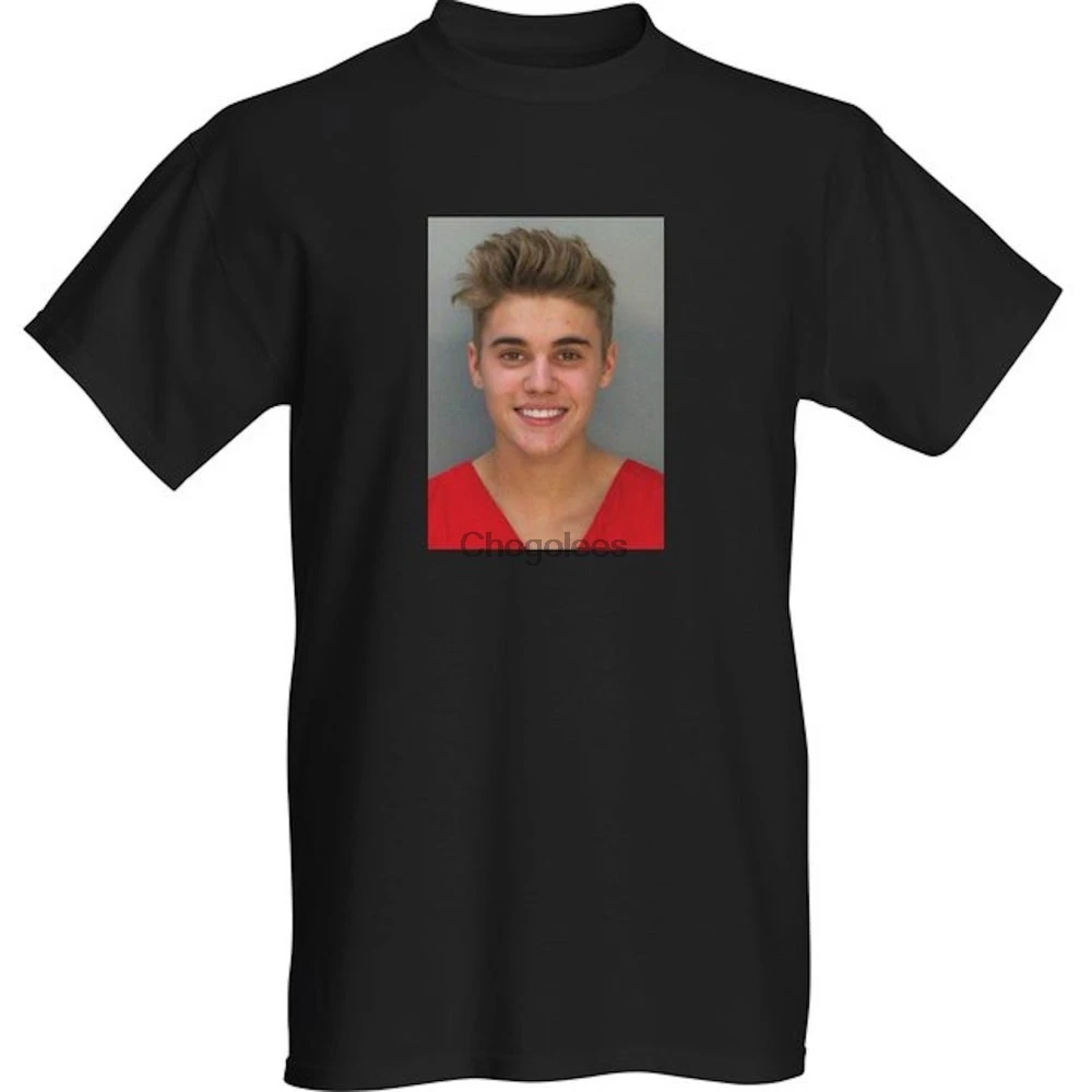 Justin bieber mugshot t shirt Clearance