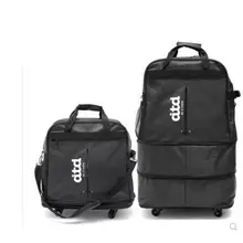 Большая вместительная сумка для проверки багажа Мужская Дорожная сумка на колесиках Сумки на колесиках чемодан для переноски воздуха клетчатая сумка Складные рюкзаки с колесиками