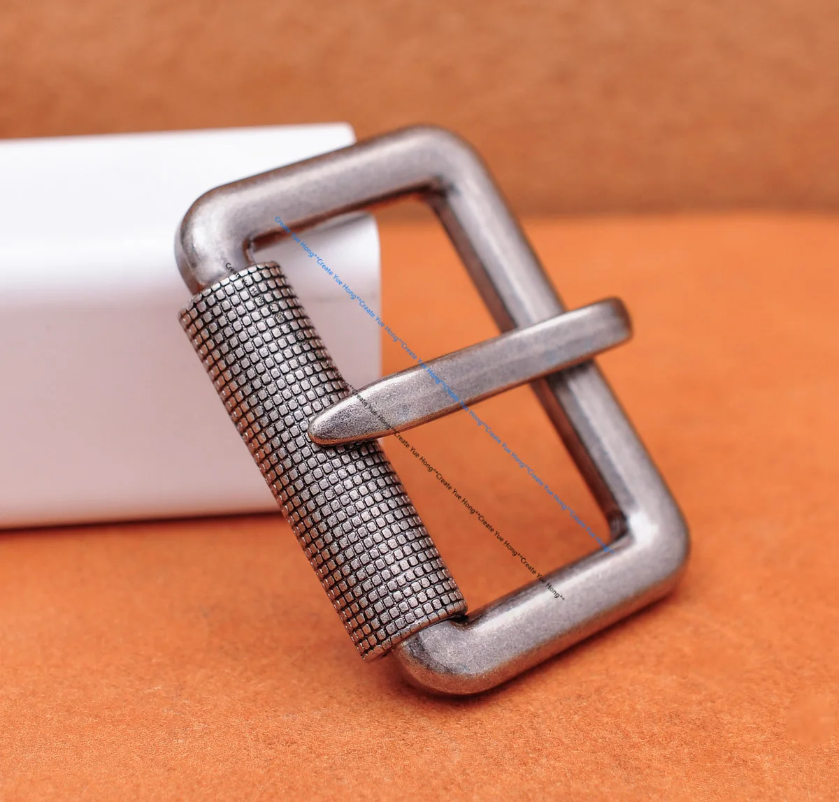 Men's Quality Sturdy Heavy Duty Antique Silver Metal Prong Big Pin Rectangle Leather Belt Buckle Fit 40mm Belt Strap