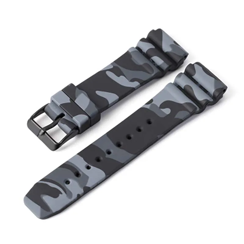 

Watch bands 22mm strap camouflage Replacement spare Wristband soft silicone straps Universal Outdoor waterproof wear-resistant
