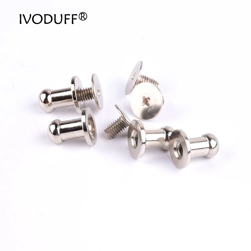 

10x Copper Nail Screw Back DIY Leather Bracelet Wallet Solid Screw Nail Rivet flank strap Rivets High Quality Accessories