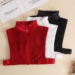 Fashion Blouse Sweater Detachable Shirt Collar Lace Half Shirt False Collar For Women Cloth Dress Stand-up Blouse Top Decoration