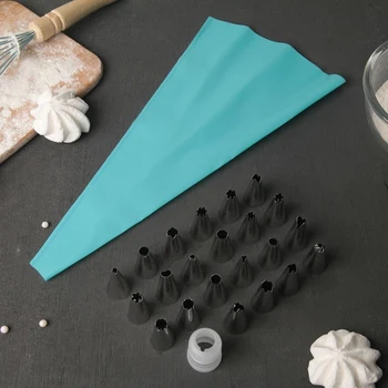 

Pastry set of 24 items: a bag, an adapter, a nozzle 22 PCs