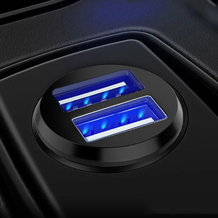 Mini Dual USB Автомобильное зарядное устройство мобильный телефон планшет 3 1 А