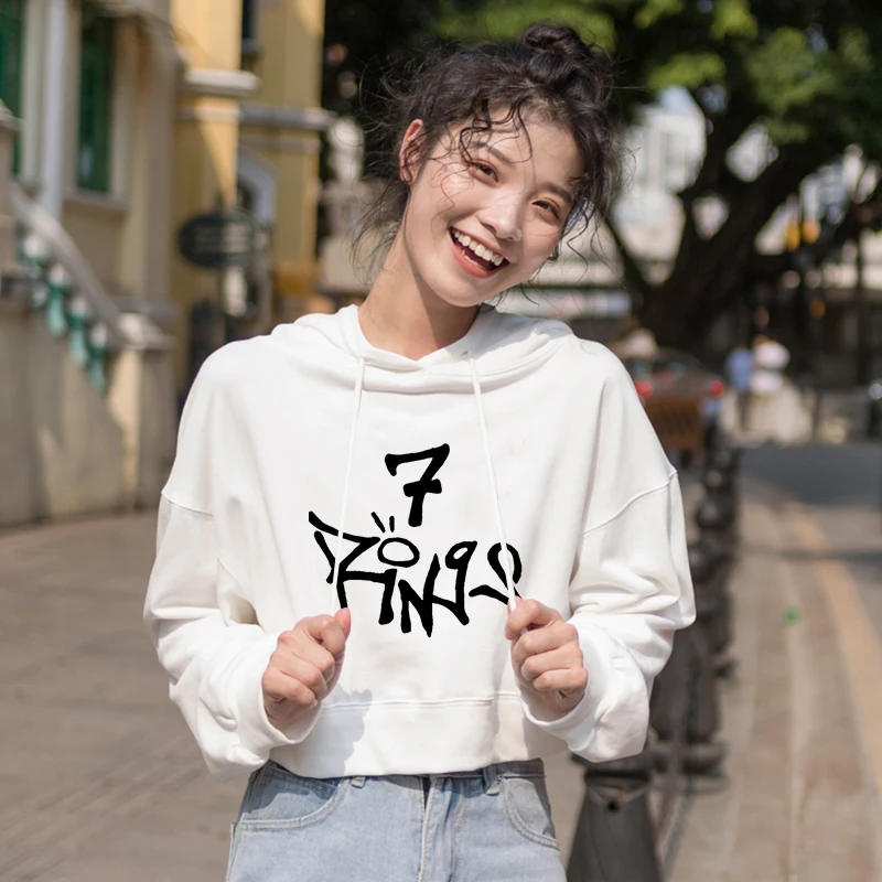 Kpop Модная белая толстовка Ариана Гранде kawaii с кошачьими ушками и капюшоном