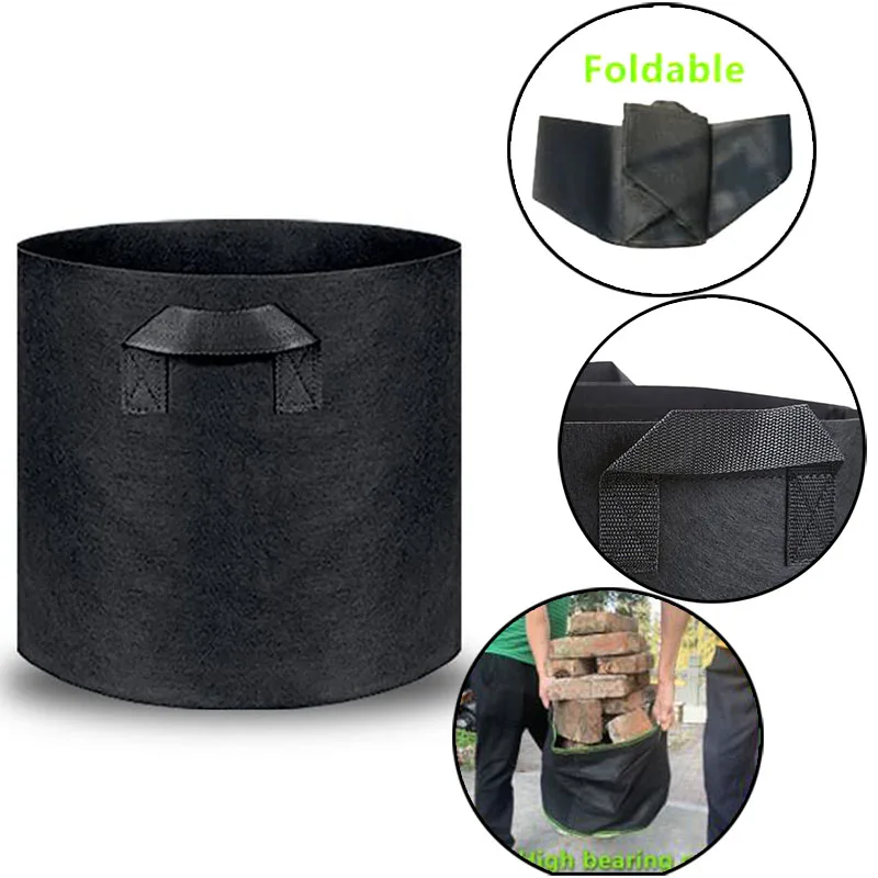 2 5 10 15 200 gallon Grow Bags garden plant growing tree pots planter fabric large Planting home Vegetable strawberry fruit grow bags,plant grow bags,planting bags,felt grow bags,potato grow bags,mushroom grow bags,herbal grow bags