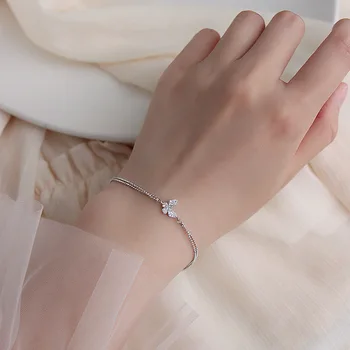 

Butterfly Double Layer Round Bead Bracelet for Women New Trendy Elegant Butterfly Zircon Bracelet Couples Jewelry Party Gifts