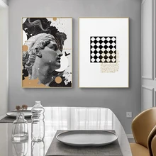 

Abstract David Sculpture Canvas Painting Scandinavian Graffiti Poster Print Nordic Living Room Home Decor Modern Wall Pictures