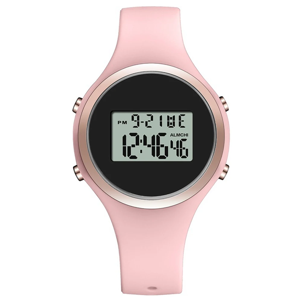 

Student Gift Waterproof Sports Birthday LED Light Luminous Alarm Clear Electronic Silicone Strap Kid Watch Multifunction Fashion