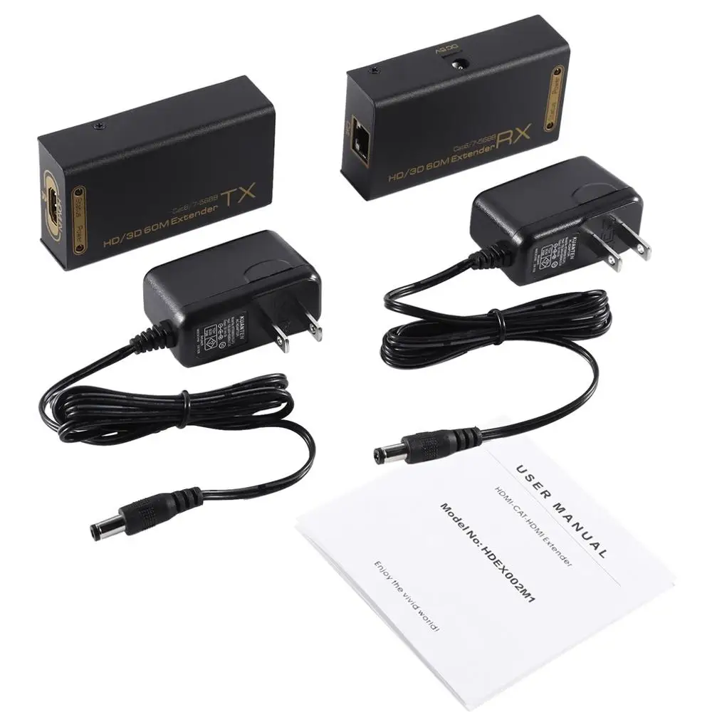 1080P 60 м HDMI удлинитель HDMI ретранслятор плюс Cat 6 Cat 7 Ethernet кабели с ИК функцией Rj45 передатчик TX/RX удлинитель