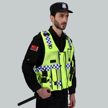 

Reflective Vest Multi-bag Construction Site Construction Safety Protection Vest Traffic Roadway Fluorescent Clothes Jacket