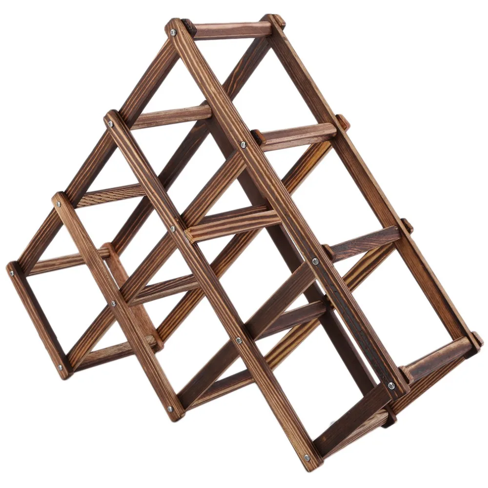 New Classical Wooden Red Wine Rack 3/6/10 Bottle Holder Mount Kitchen Bar Display Shelf High Quality