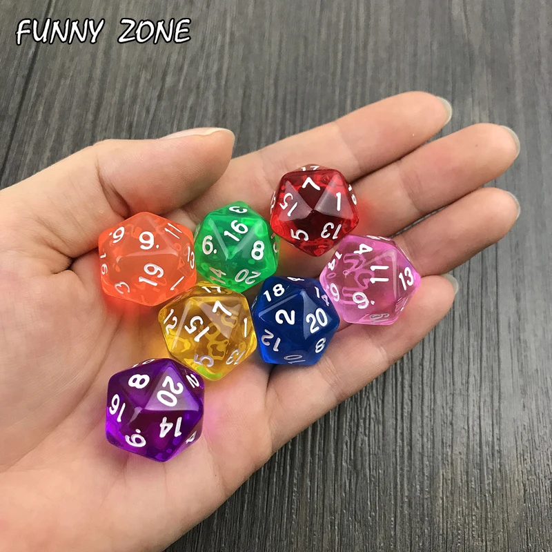 Dnd Polyhedral D20 10 шт./компл. высококачественные прозрачные/Прозрачные Цифровые кости