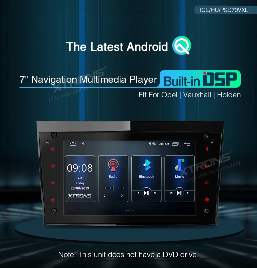 XTRONS 7 &quotВстроенный DSP новейшей ОС Android GPS навигации мультимедийный плеер для Opel