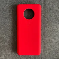 100% Original Official Oneplus 7T Silicone Red Back Soft Case Cover Without Retail box 2