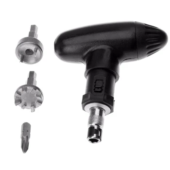 

NEW-1 Set Golf Spike Ratchet Handle Wrench Tool Bits Golf Remover Ripper Steel + Plastic Ratcheting Shoe Cleats Practical Club