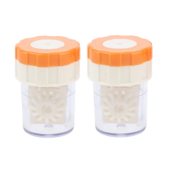 

2x Contact Lens Cleaner Washer Cleaning Lenses Case Storage Box for Travel