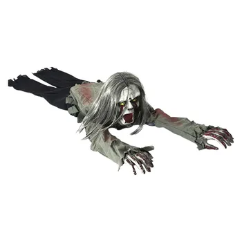 

Halloween Voice Control Toy Horror Electric Long Hair Creeping Ghost With Hair Halloween Party Decorations Party Supplies