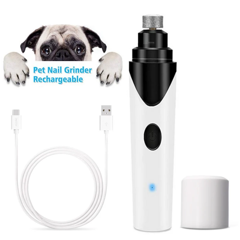 

Rechargeable Dog Nail Grinders Pet Nail Clippers Painless Quiet Usb Charging Electric Cat Paws Nail Grooming Trimmer File Tool