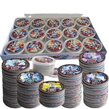 Tarjeta redonda de Ultraman de Bandai, tarjeta gruesa impermeable, resistente a caídas, de plástico redondo, juguete para niños, moneda de batalla