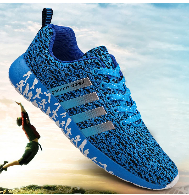 

2020 New Autumn Fashion Men Flyweather Comfortables Breathable Casual Light Jogging Sports Shoes 47 Large Size Men's Sneakers