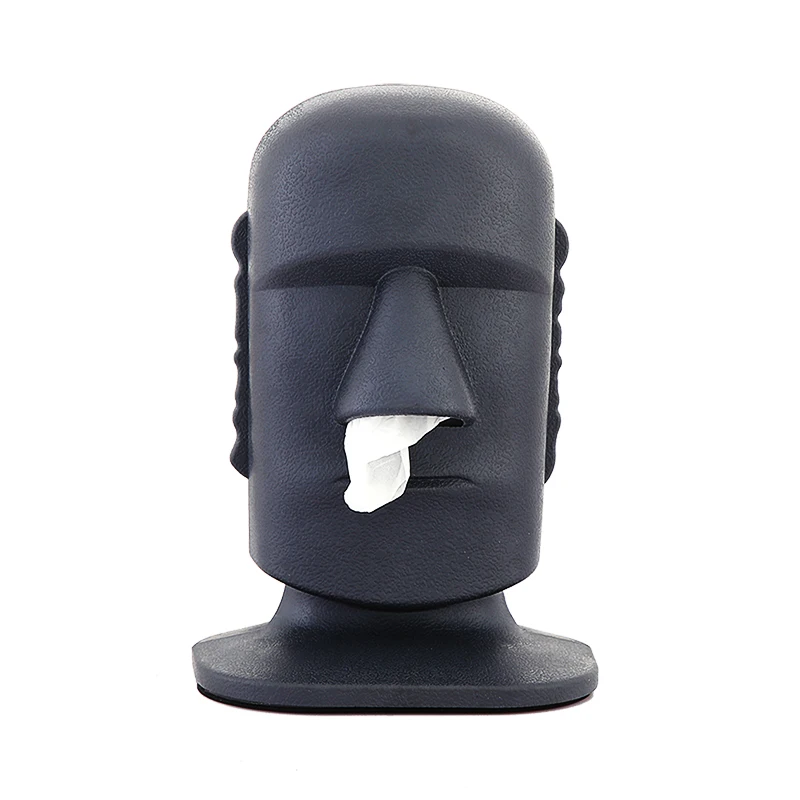 

Creative Resin tissue box Human head face Big nose Booger 3D Paper shelf Art decoration Home Decoration Easter Island Statue