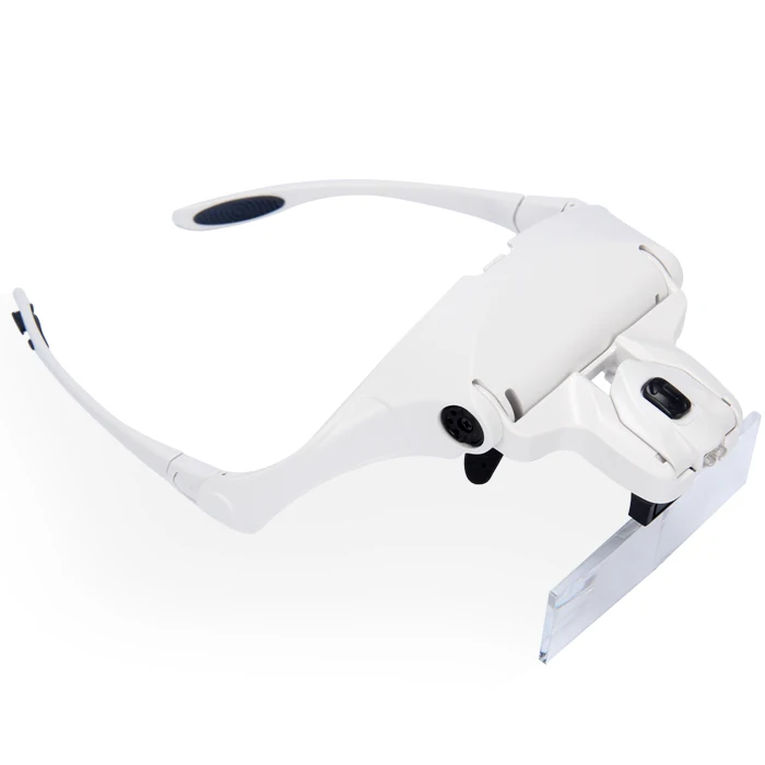 

5 Lens Loupe Eyewear Magnifier With Led Lights 1.0X/1.5X/2.0X/2.5X/3.5X Wearing Magnifying Glasses For microblading