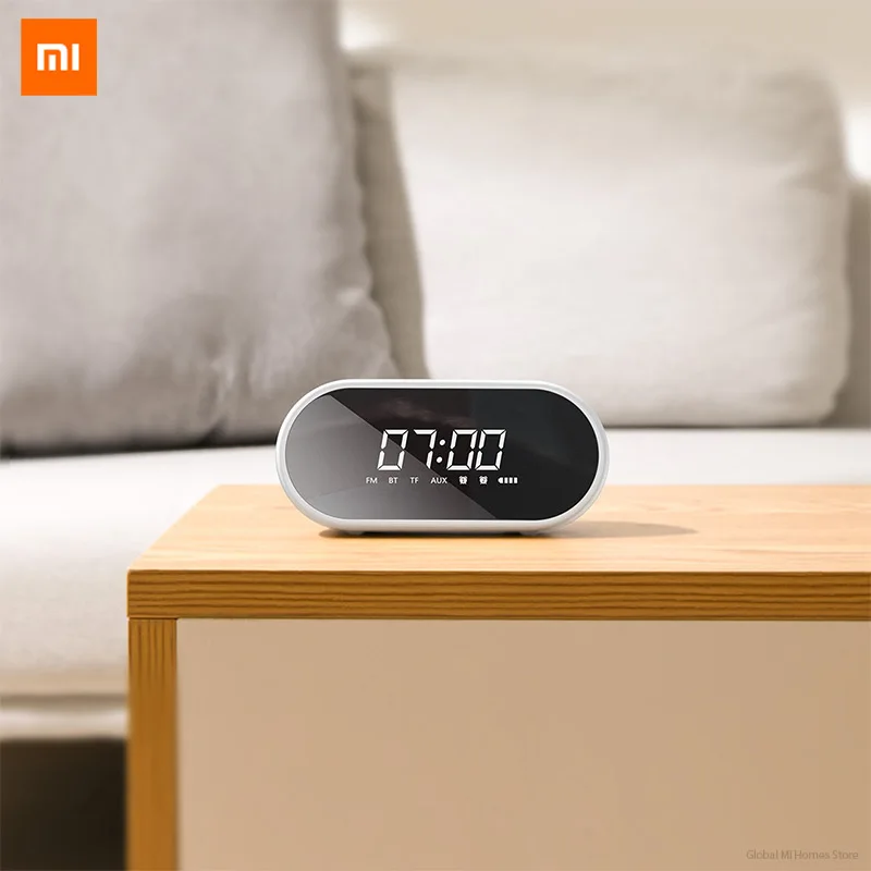 

Xiaomi Youpin BASEUS Wireless Bluetooth speaker household subwoofer mini sound alarm clock mirror portable radio 3-D surround