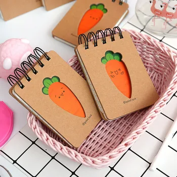 

Cute Carrot Diary Notepad Paper Blank Page Notebook School Office Supplies Daily Journal Note Book