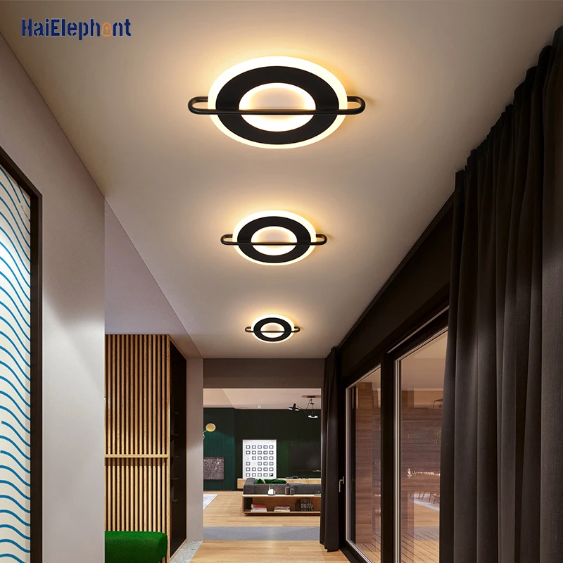 

Nordic Aisle Lights Modern LED Chandelier Lighting For Bedroom Study Corridor Black Golden Home Decor Lamps Luminaire Fixtures